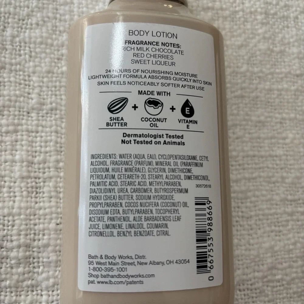 Bath & Body Works CHOCOLATE COVERED CHERRY Body Lotion 8 Oz Rare‎ Retired